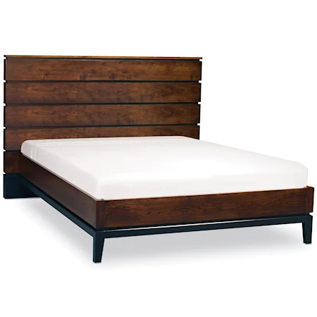 King Panel Bed with Tapered Legs